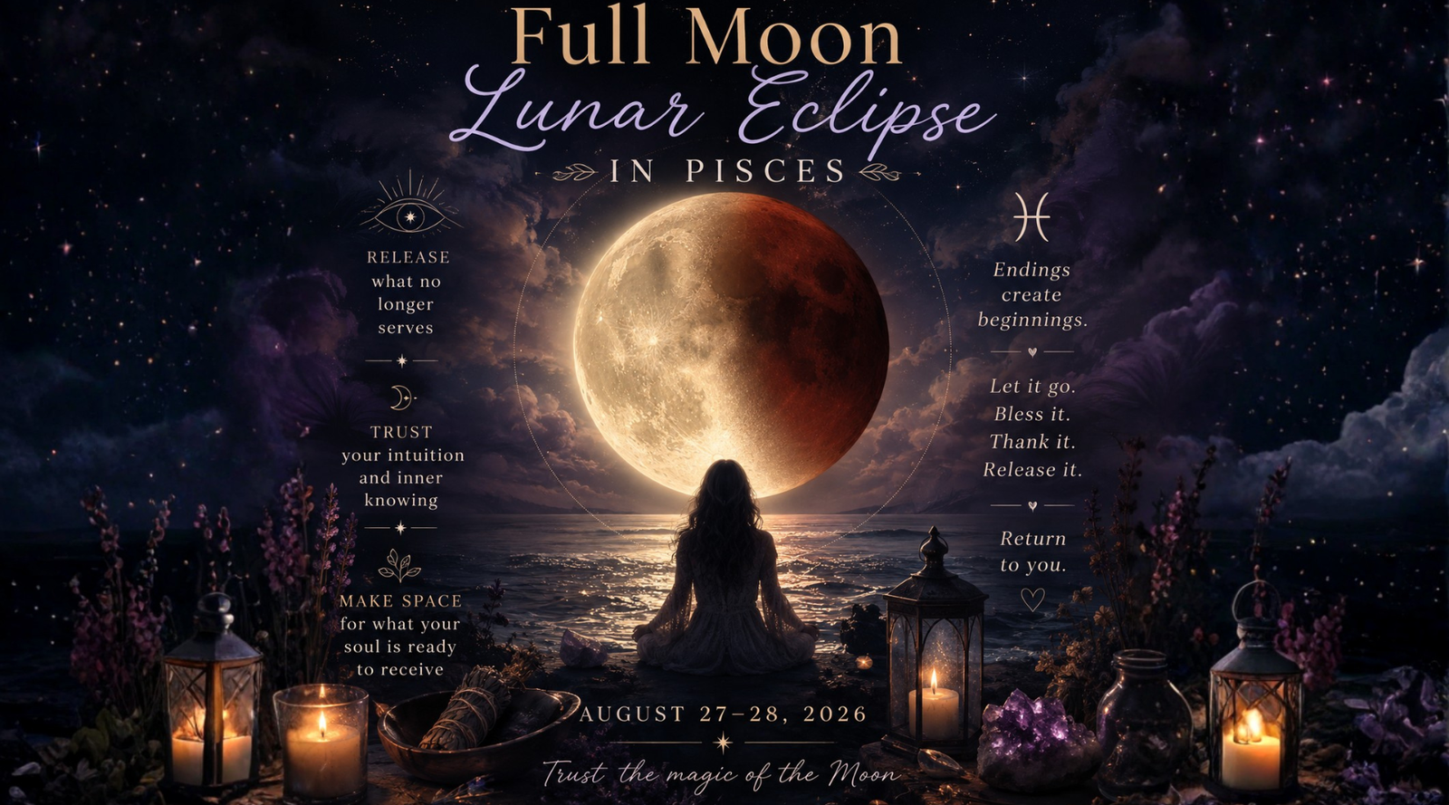 Full Moon Lunar Eclipse in Pisces
