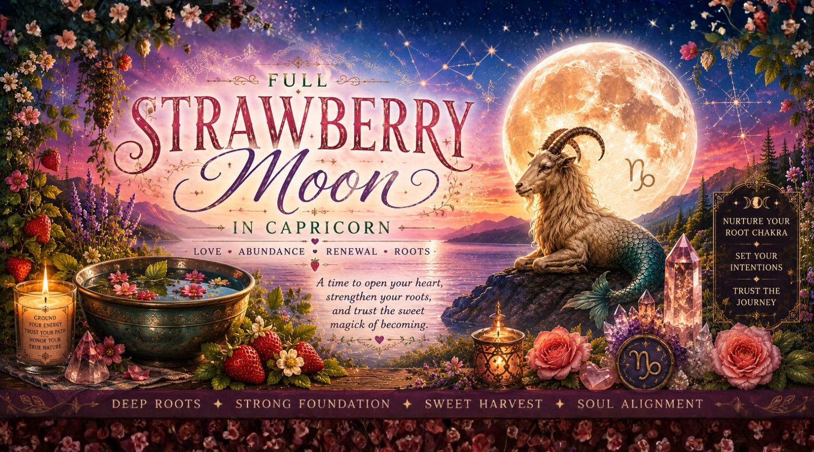 Full Strawberry Moon In Capricorn