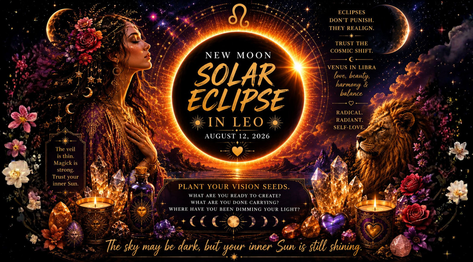 New Moon Solar Eclipse In Leo