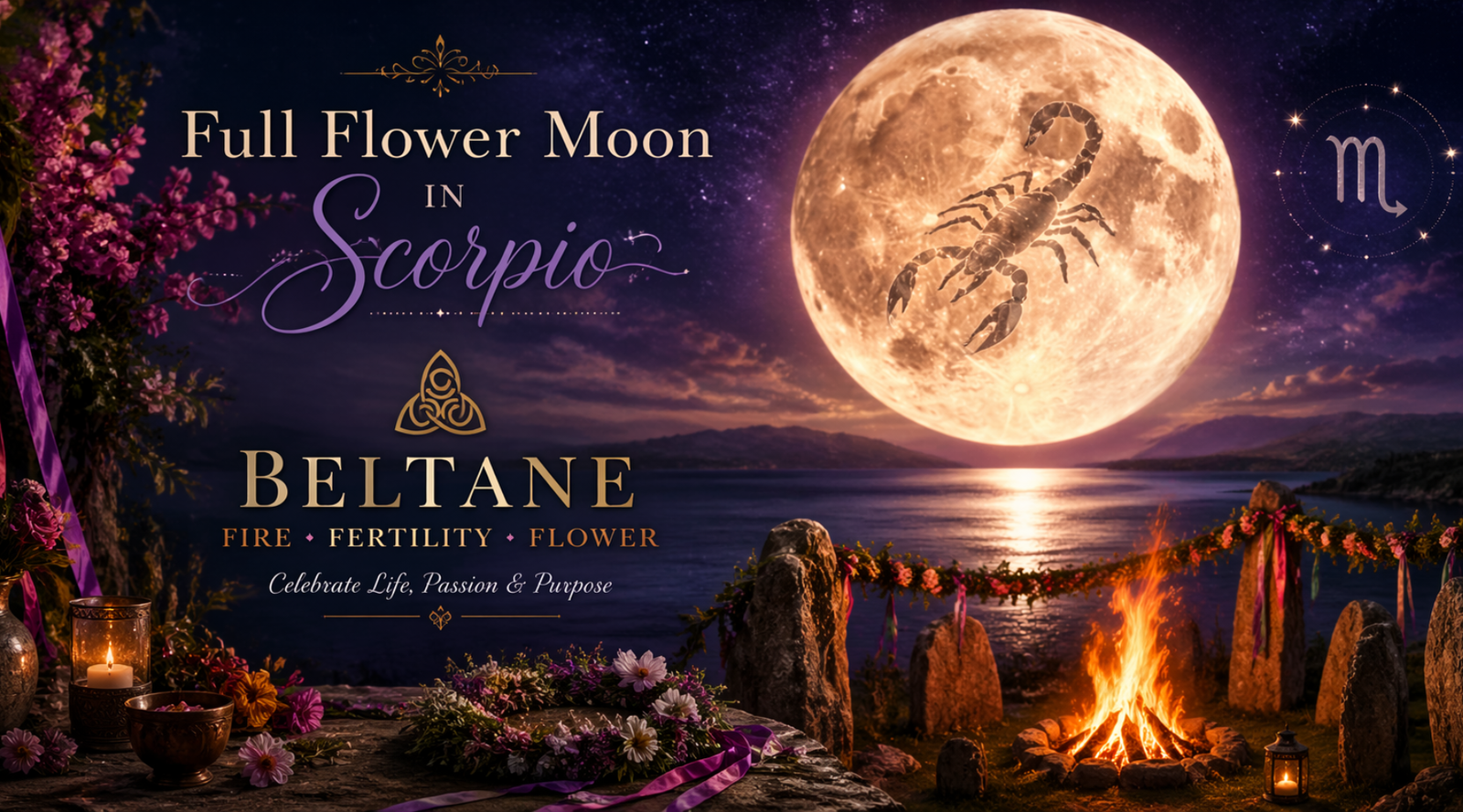 Full Flower Moon In Scorpio