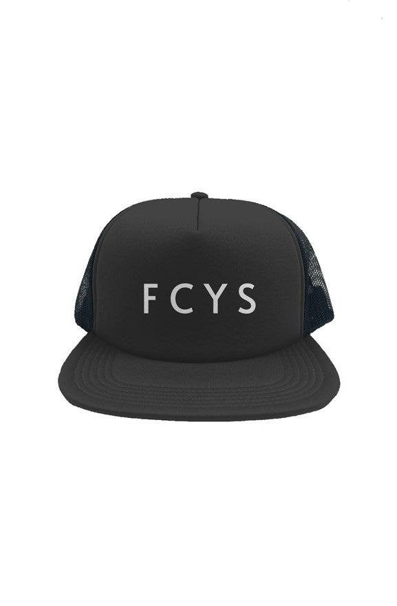 Apliiq hats One Size / BLACK/ BLACK FCYS Trucker Hat - White on Black