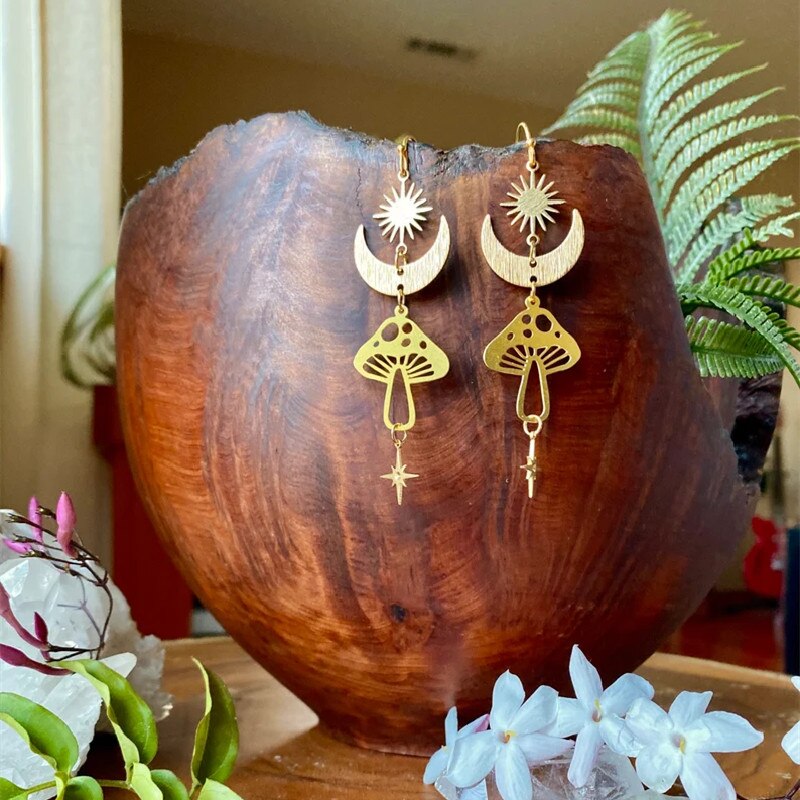 Full Circle Yoga School Hot Stamping Kundalini Handmade Snake Earrings Hypoallergenic