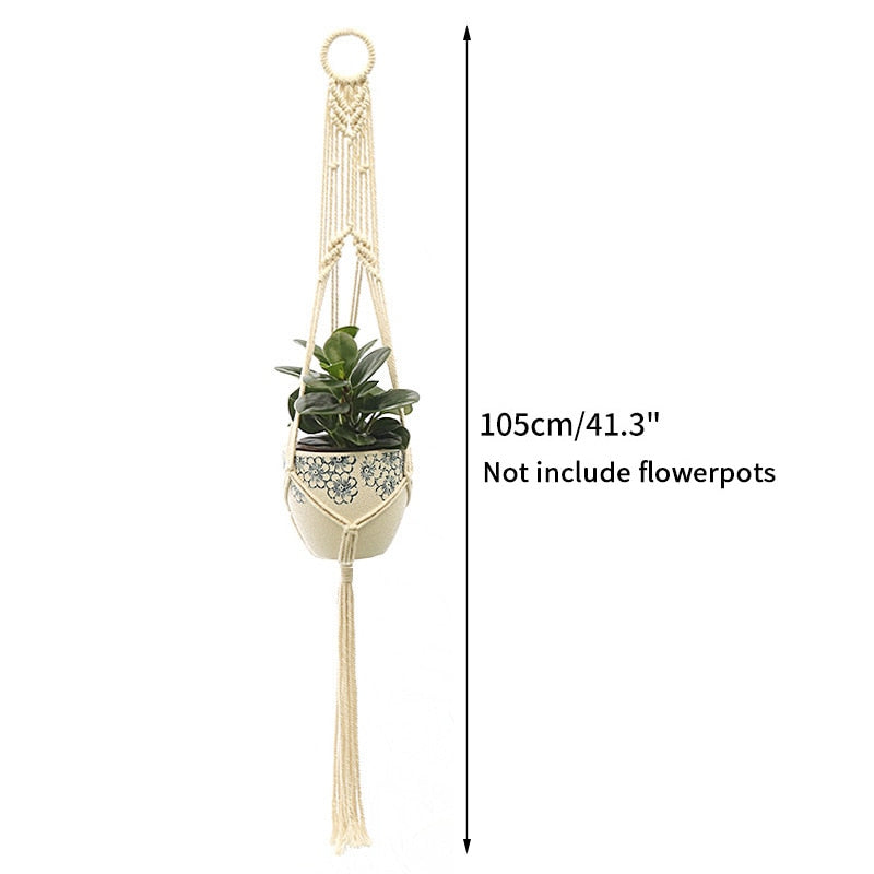 mkono macrame plant hanger Handmade Macrame Plant Hanger for Greenery