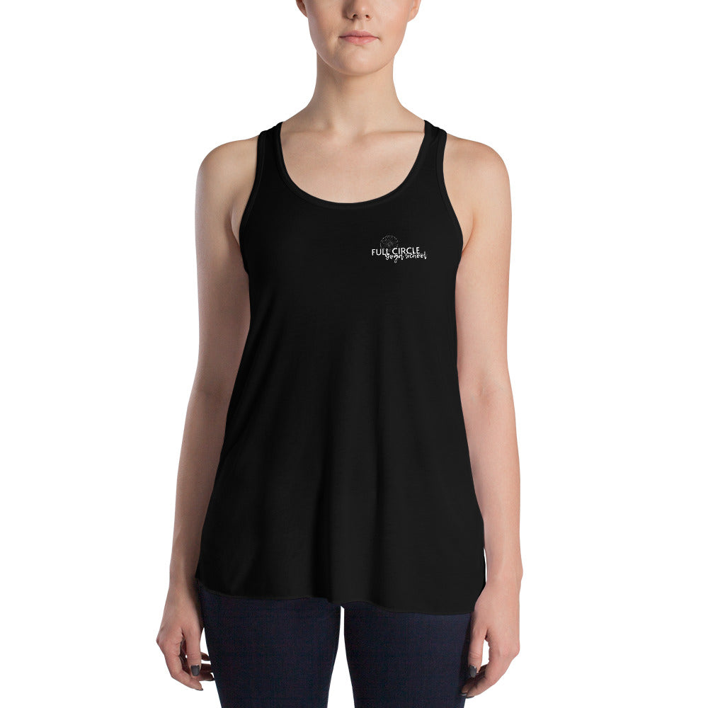 Full Circle Yoga School Black / S Full Circle Yoga School Women&#39;s Flowy Racerback Tank