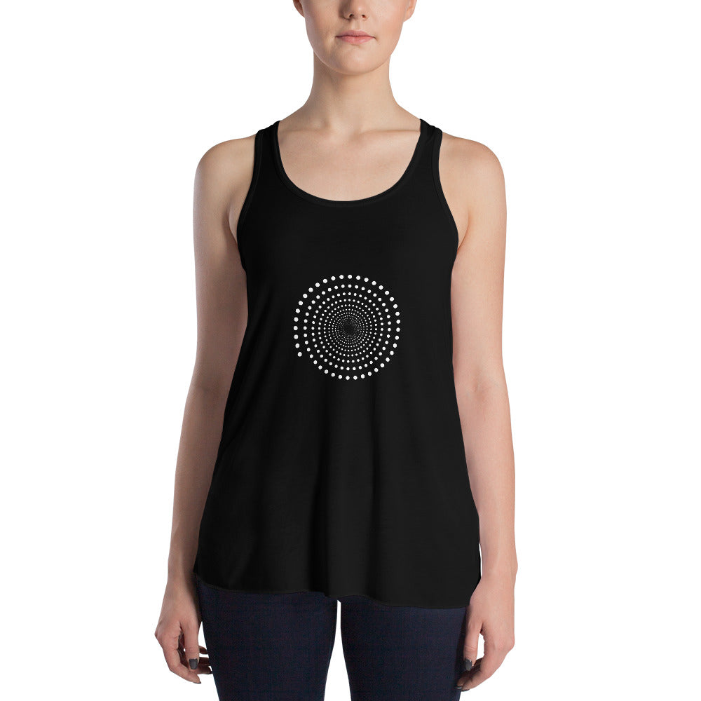 Full Circle Yoga School Black / S Full Spiral Women&#39;s Flowy Racerback Tank