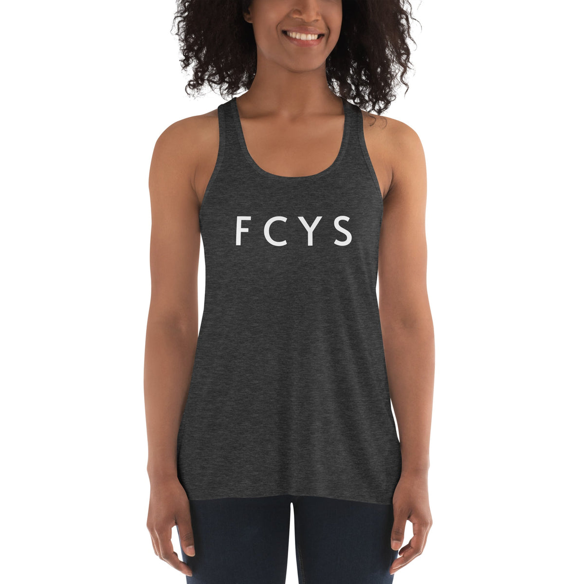 Full Circle Yoga School Dark Grey Heather / S FCYS Women&#39;s Flowy Racerback Tank