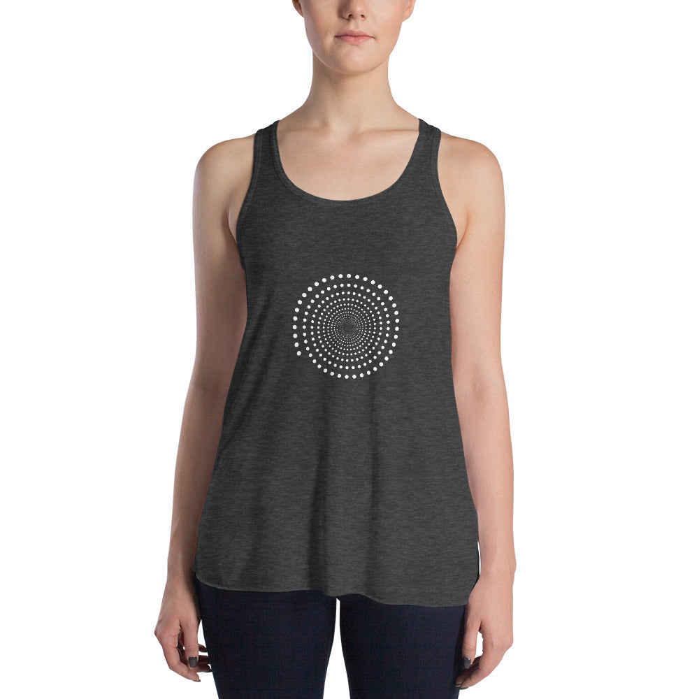 Full Circle Yoga School Dark Grey Heather / S Full Spiral Women&#39;s Flowy Racerback Tank