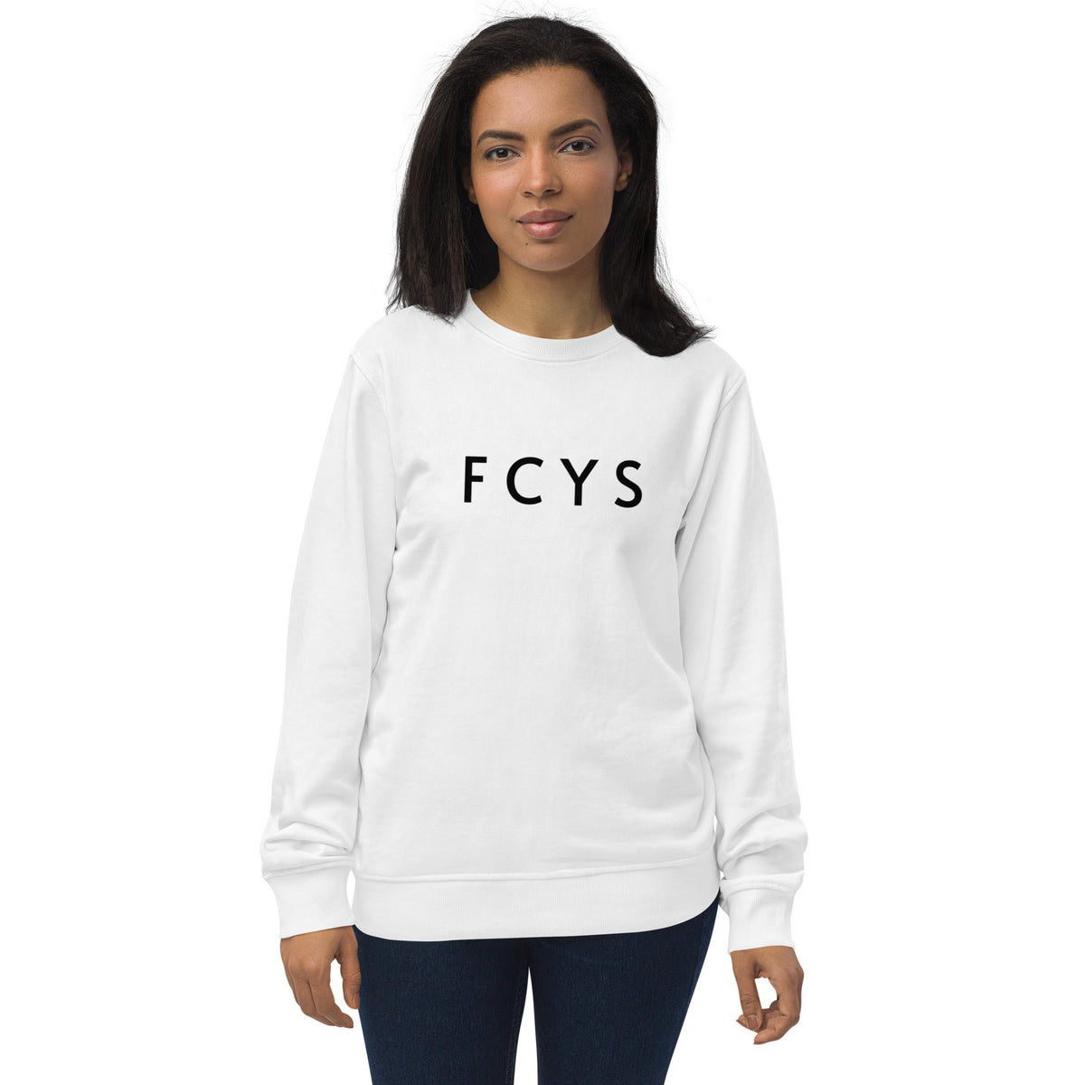 Full Circle Yoga School FCYS Unisex Organic Sweatshirt - White