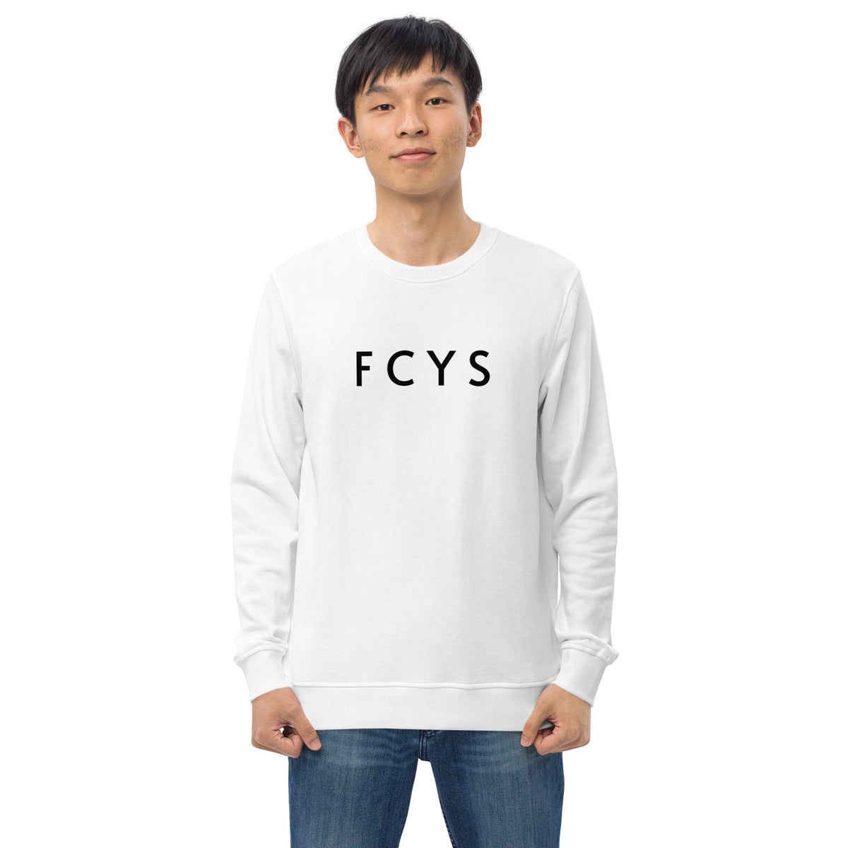 Full Circle Yoga School FCYS Unisex Organic Sweatshirt - White