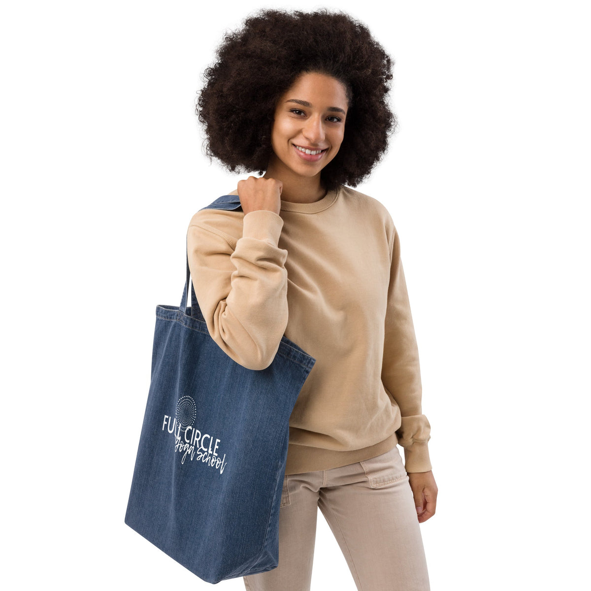 Full Circle Yoga School Full Circle Yoga School Organic denim tote bag