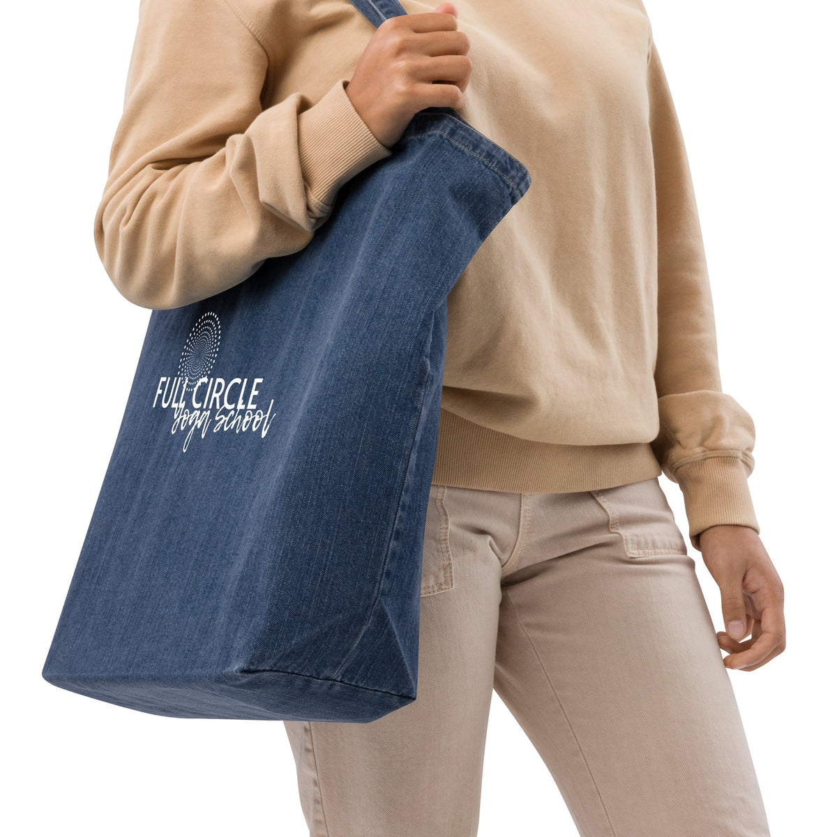 Full Circle Yoga School Full Circle Yoga School Organic denim tote bag