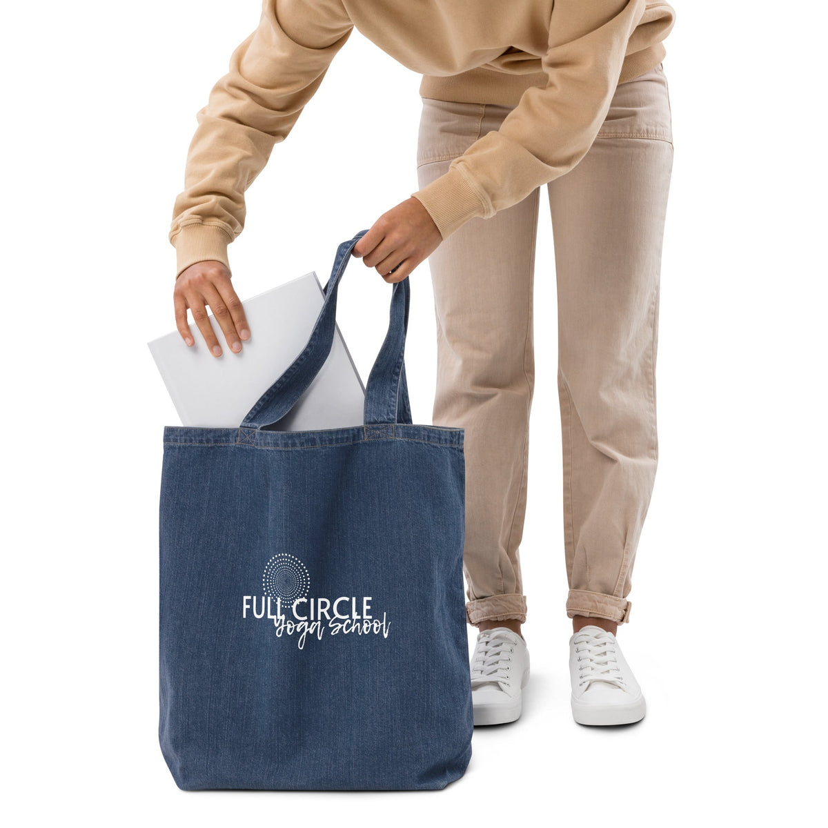 Full Circle Yoga School Full Circle Yoga School Organic denim tote bag