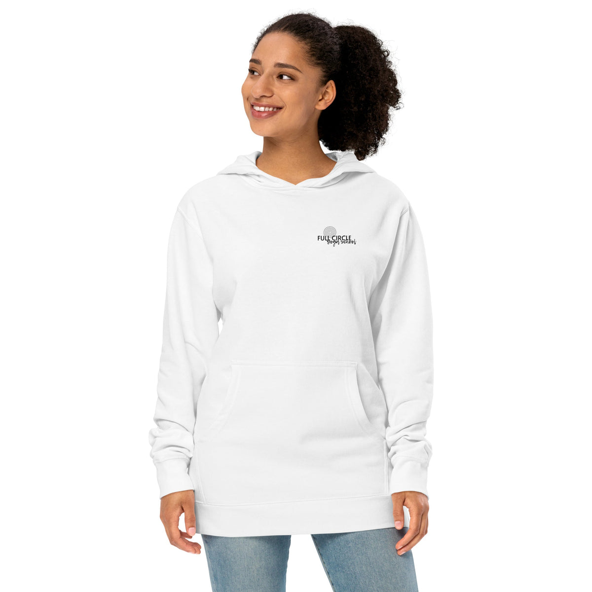 Full Circle Yoga School Full Circle Yoga School Unisex Midweight Hoodie - White