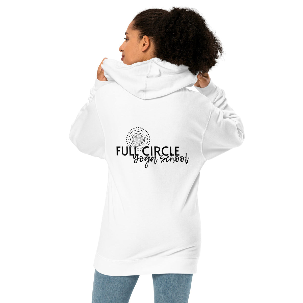 Full Circle Yoga School Full Circle Yoga School Unisex Midweight Hoodie - White