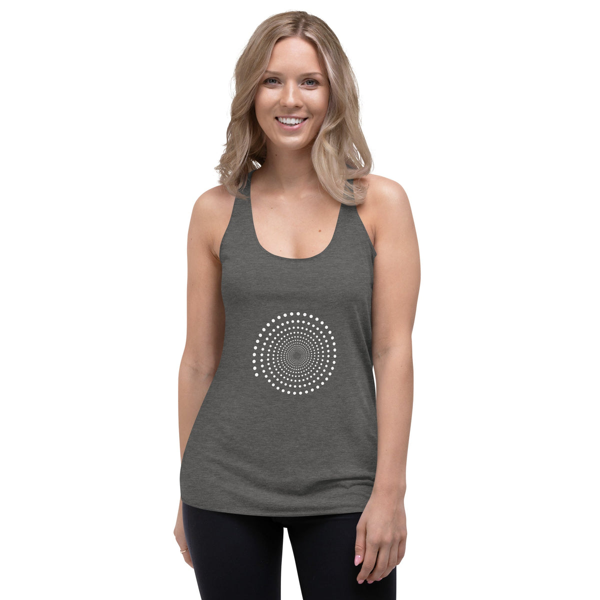 Full Circle Yoga School Grey Triblend / S Full Spiral Women&#39;s Racerback Tank