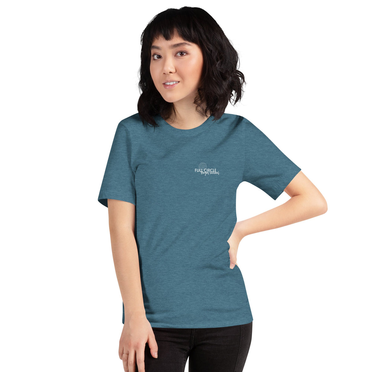 Full Circle Yoga School Heather Deep Teal / S Full Circle Yoga School Unisex t-shirt