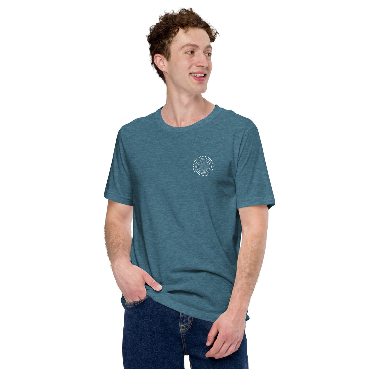 Full Circle Yoga School Heather Deep Teal / S Spiral Unisex t-shirt