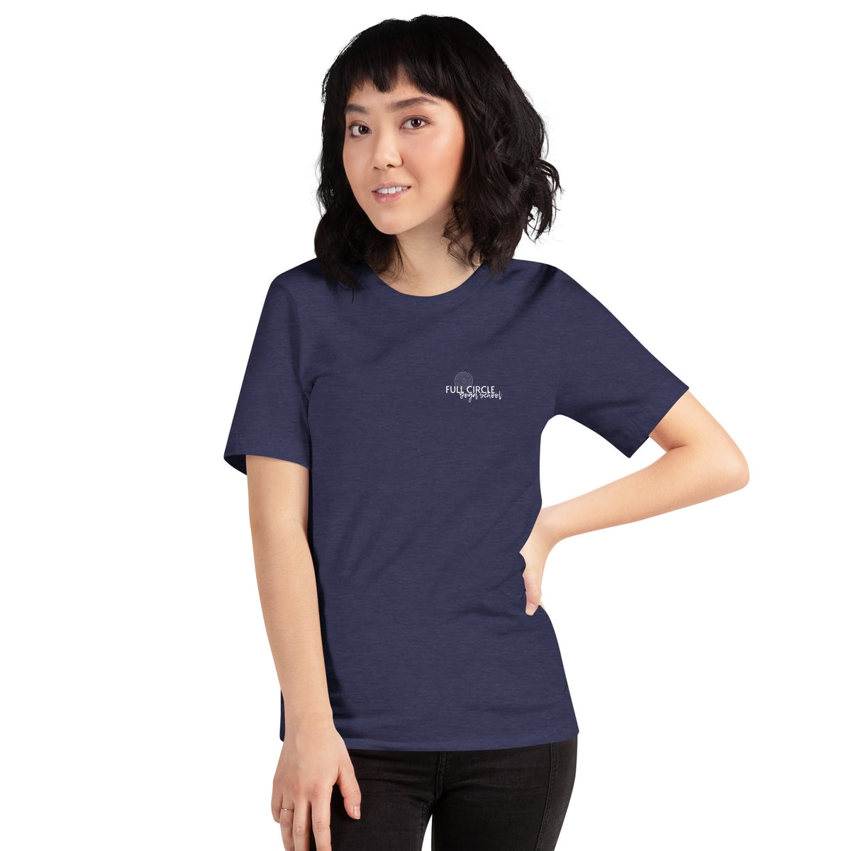 Full Circle Yoga School Heather Midnight Navy / XS Full Circle Yoga School Unisex t-shirt