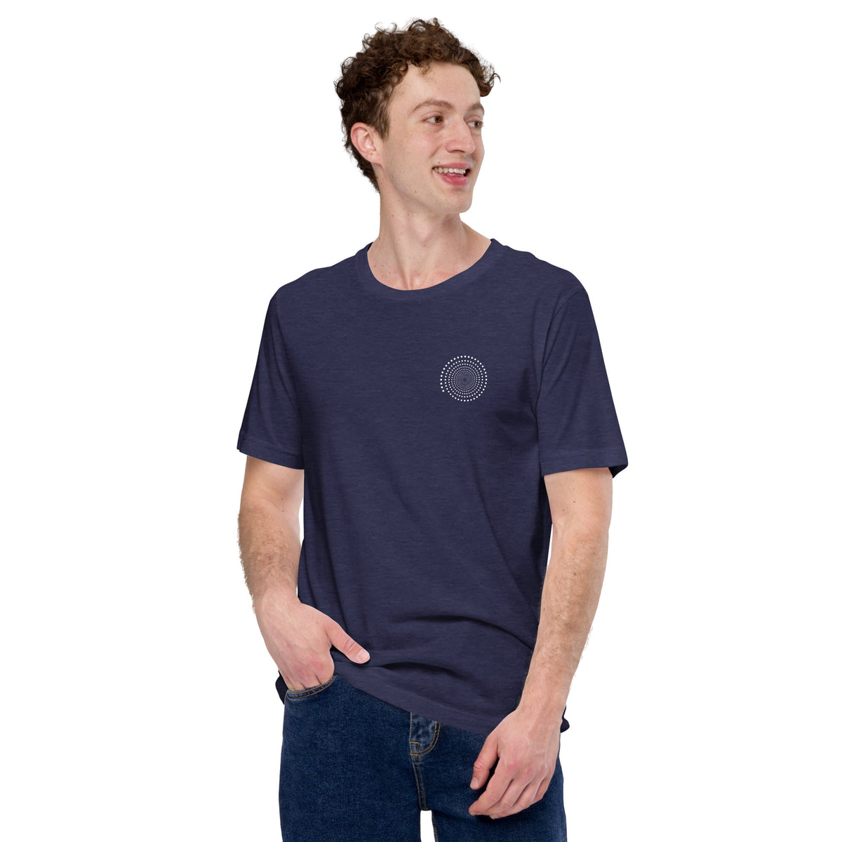 Full Circle Yoga School Heather Midnight Navy / XS Spiral Unisex t-shirt