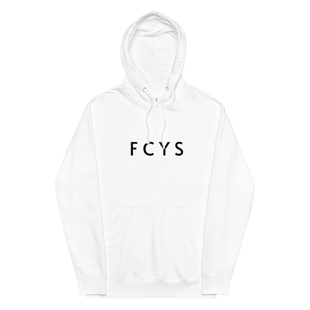 FCYS Unisex Midweight Hoodie – White - Full Circle Yoga School