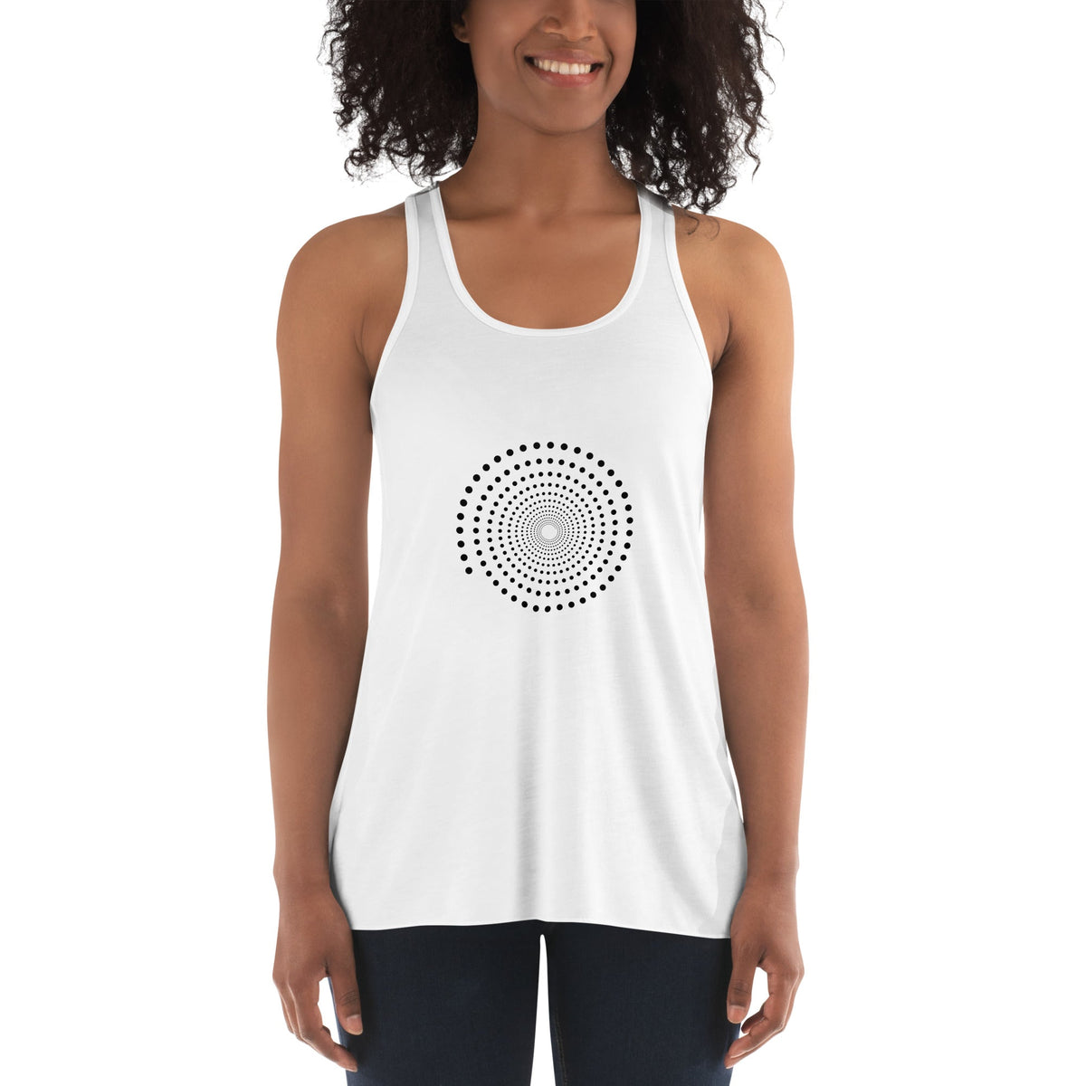 Full Circle Yoga School S Full Spiral Women&#39;s Flowy Racerback Tank