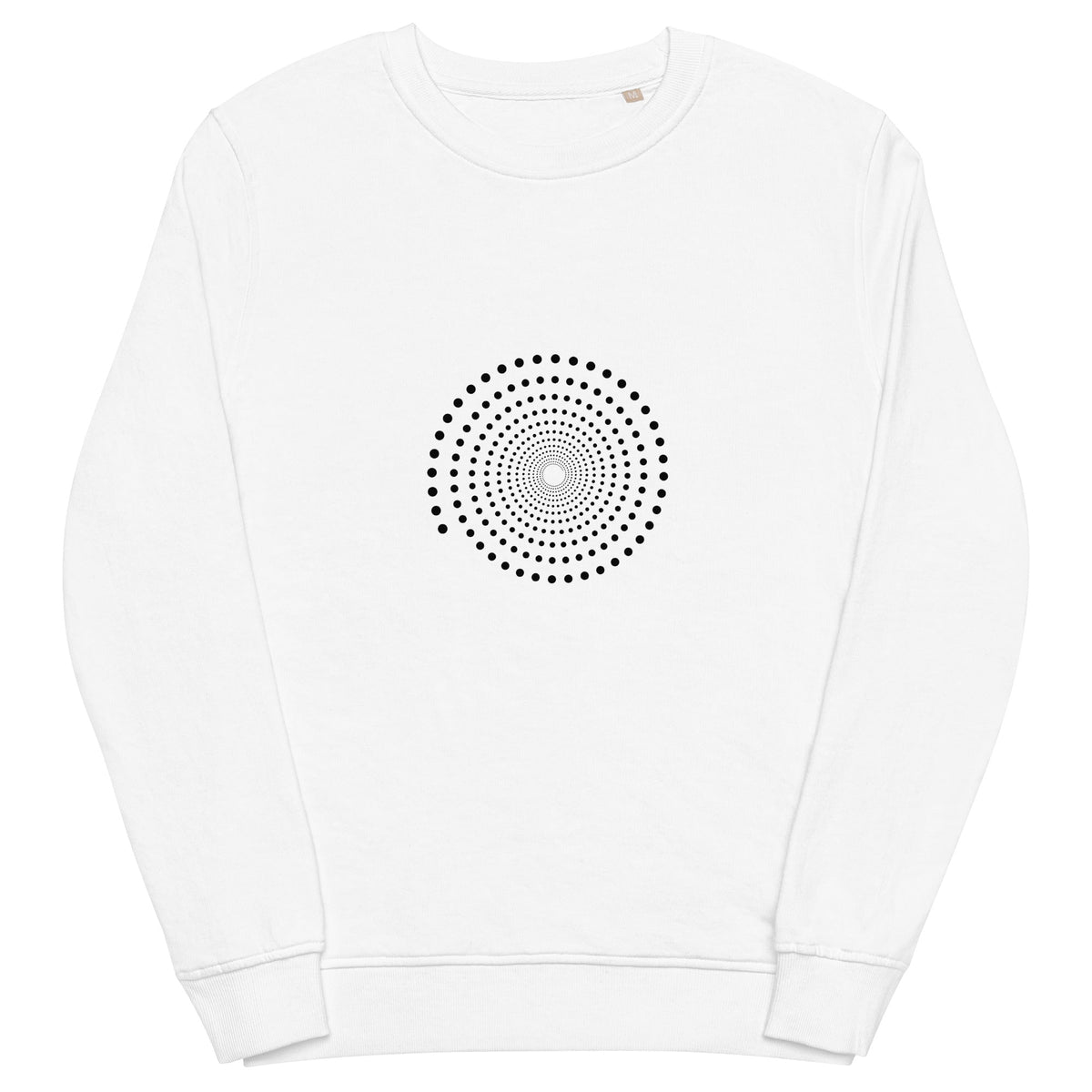 Full Circle Yoga School S Spiral Unisex Organic Sweatshirt - White