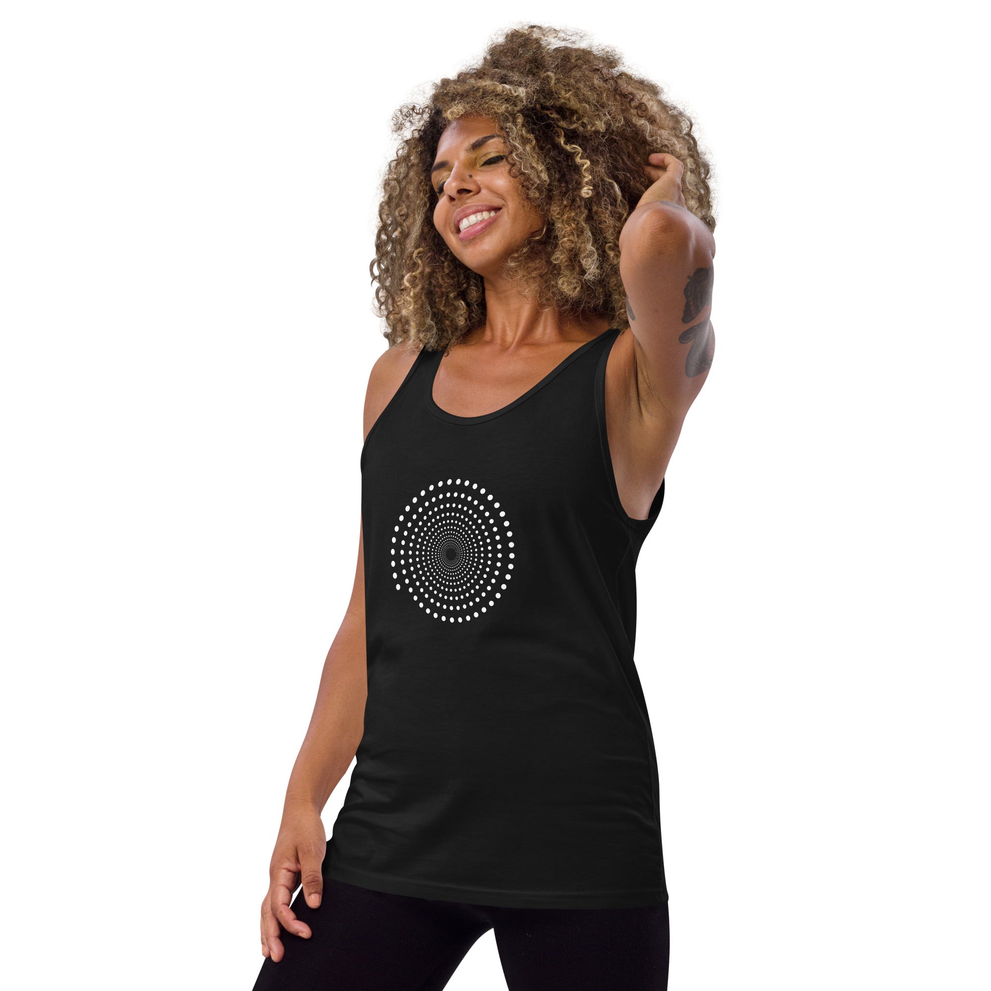 Full Circle Yoga School Black / XS Spiral Unisex Tank Top