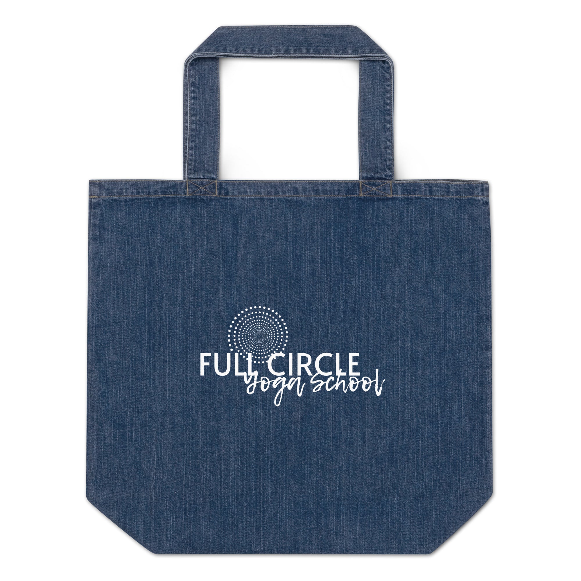 Full Circle Yoga School Organic denim tote bag